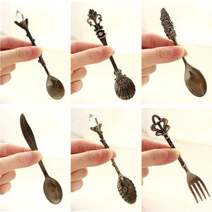6PCS/SET Vintage Dessert Spoons